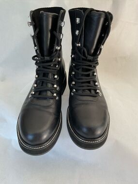 MARC FISHER LTD ELWA LACE UP LEATHER BOOTS
